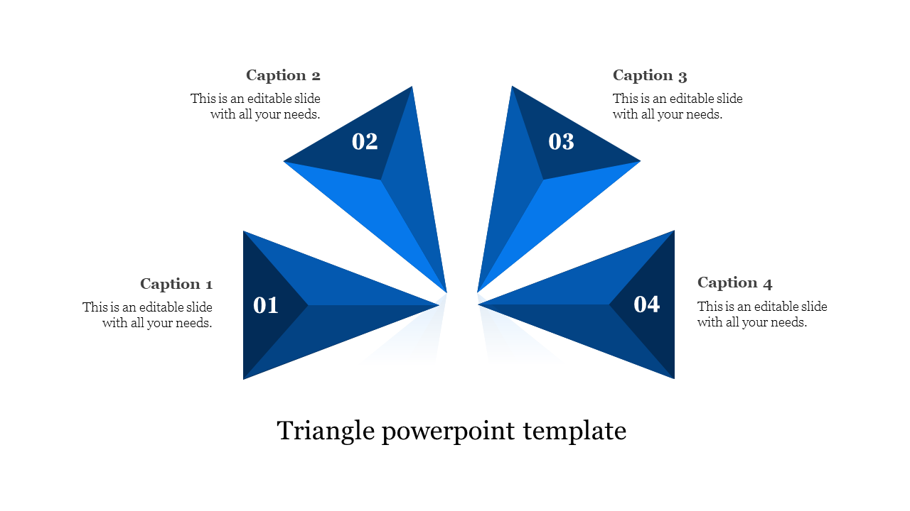triangle powerpoint template-Blue